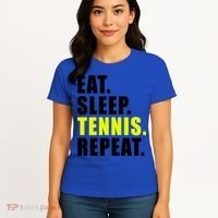 Eat Sleep Tennis Repeat Ball Sport Gift Women's T-Shirt thumb 4