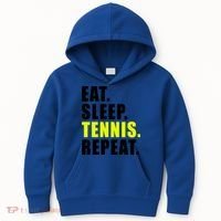 Eat Sleep Tennis Repeat Ball Sport Gift Kids Hoodie thumb 0