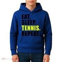 Eat Sleep Tennis Repeat Ball Sport Gift Kids Hoodie thumb 4