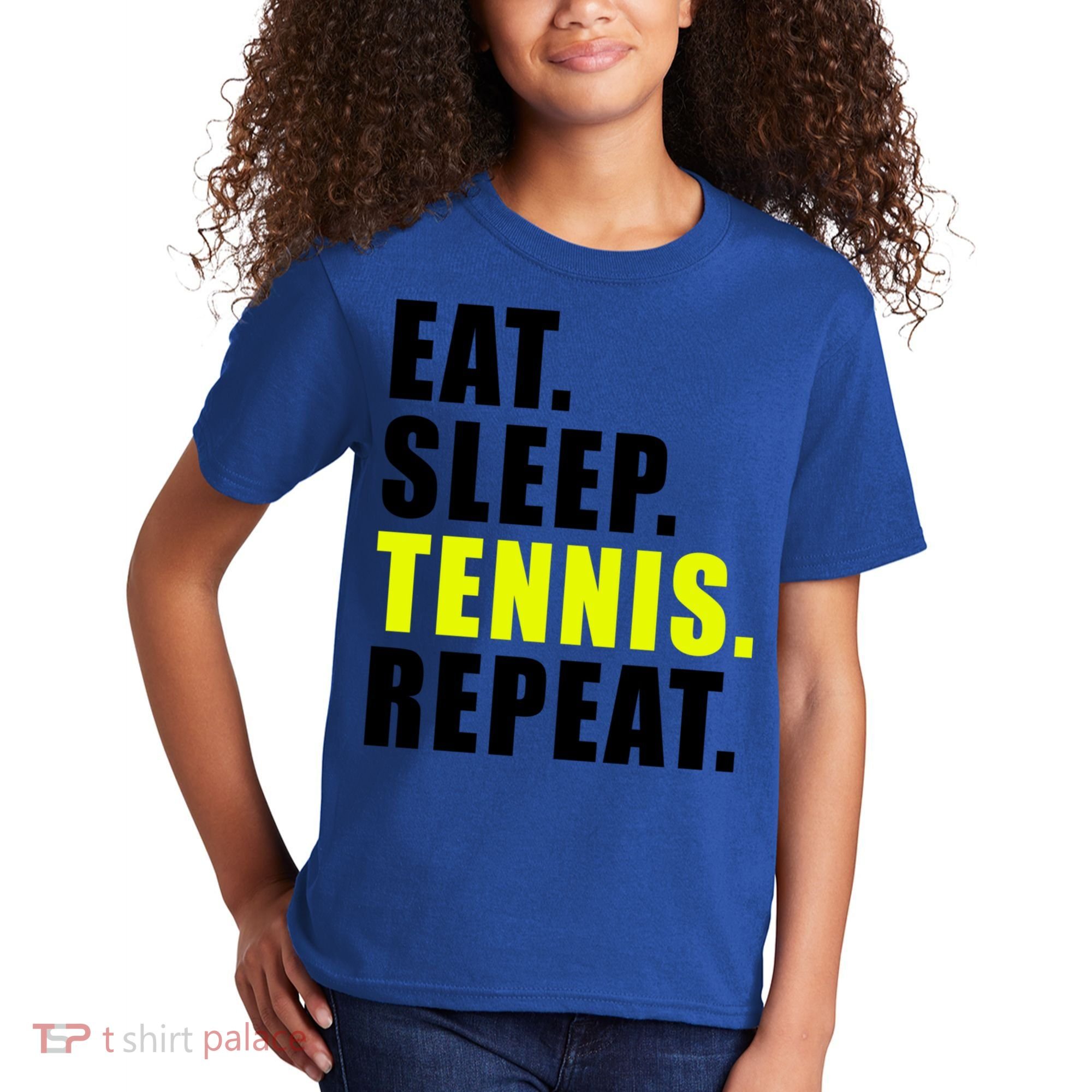 Eat Sleep Tennis Repeat Ball Sport Gift Kids T-Shirt