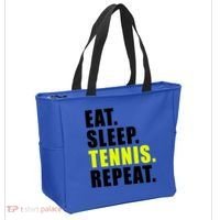 Eat Sleep Tennis Repeat Ball Sport Gift Tote Bag thumb 2