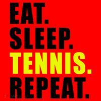 Eat Sleep Tennis Repeat Ball Sport Gift Santa Hat thumb 1