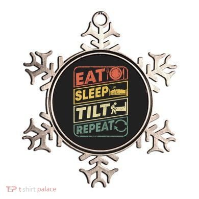Eat Sleep Tilt Repeat Retro Game Lover Design Arcade Pinball Gift Ornament