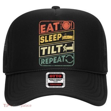 Eat Sleep Tilt Repeat Retro Game Lover Design Arcade Pinball Gift Hat