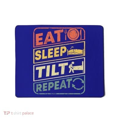 Eat Sleep Tilt Repeat Retro Game Lover Design Arcade Pinball Gift Mousepad