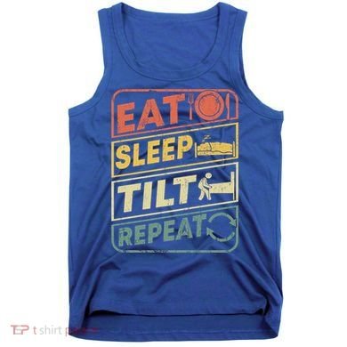 Eat Sleep Tilt Repeat Retro Game Lover Design Arcade Pinball Gift Tank Top