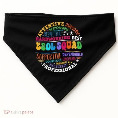 Esol Squad Teachers And Students Team Back To School USA-Made Doggie Bandana