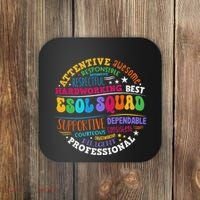 Esol Squad Teachers And Students Team Back To School Coaster thumb 0