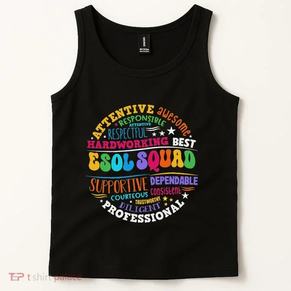 Esol Squad Teachers And Students Team Back To School Tank Top