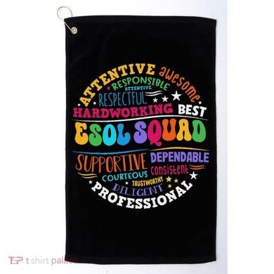 Esol Squad Teachers And Students Team Back To School Golf Towel