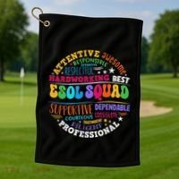 Esol Squad Teachers And Students Team Back To School Golf Towel thumb 1