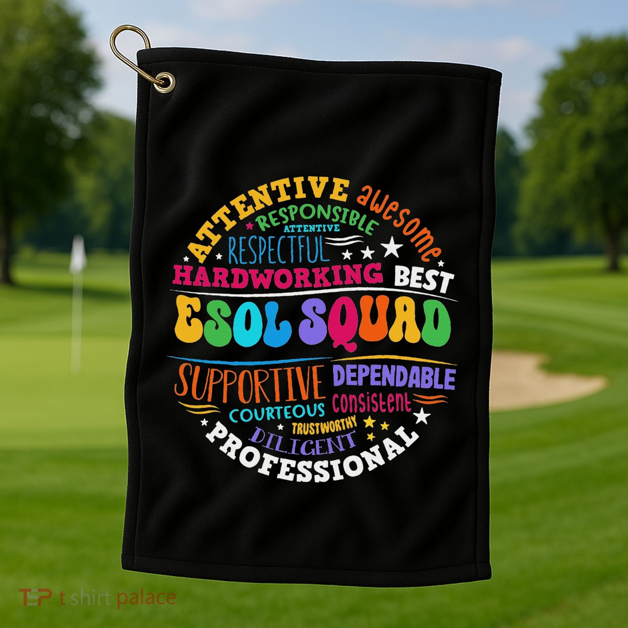 Esol Squad Teachers And Students Team Back To School Golf Towel
