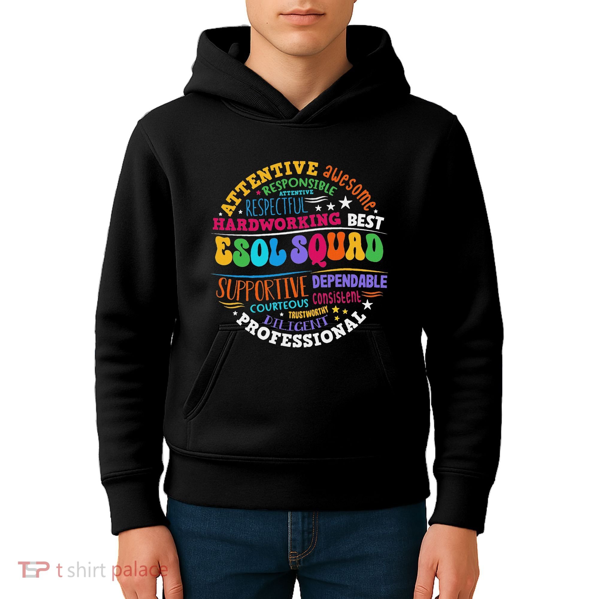 Esol Squad Teachers And Students Team Back To School Kids Hoodie