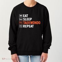 Eat Sleep Taekwondo Repeat Martial Arts Tkd Cool Gift Women's Sweatshirt thumb 0