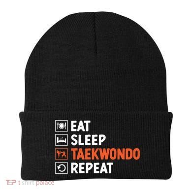 Eat Sleep Taekwondo Repeat Martial Arts Tkd Cool Gift Beanie