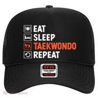 Eat Sleep Taekwondo Repeat Martial Arts Tkd Cool Gift Hat thumb 0