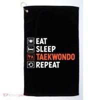 Eat Sleep Taekwondo Repeat Martial Arts Tkd Cool Gift Golf Towel thumb 0