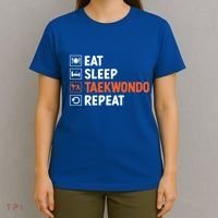 Eat Sleep Taekwondo Repeat Martial Arts Tkd Cool Gift T-Shirt thumb 4