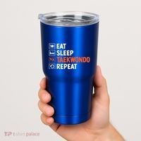Eat Sleep Taekwondo Repeat Martial Arts Tkd Cool Gift Tumbler thumb 2