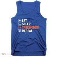 Eat Sleep Taekwondo Repeat Martial Arts Tkd Cool Gift Tank Top thumb 0