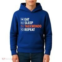 Eat Sleep Taekwondo Repeat Martial Arts Tkd Cool Gift Kids Hoodie thumb 4