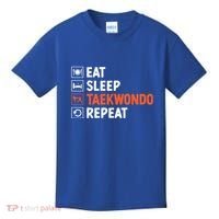 Eat Sleep Taekwondo Repeat Martial Arts Tkd Cool Gift Kids T-Shirt thumb 0