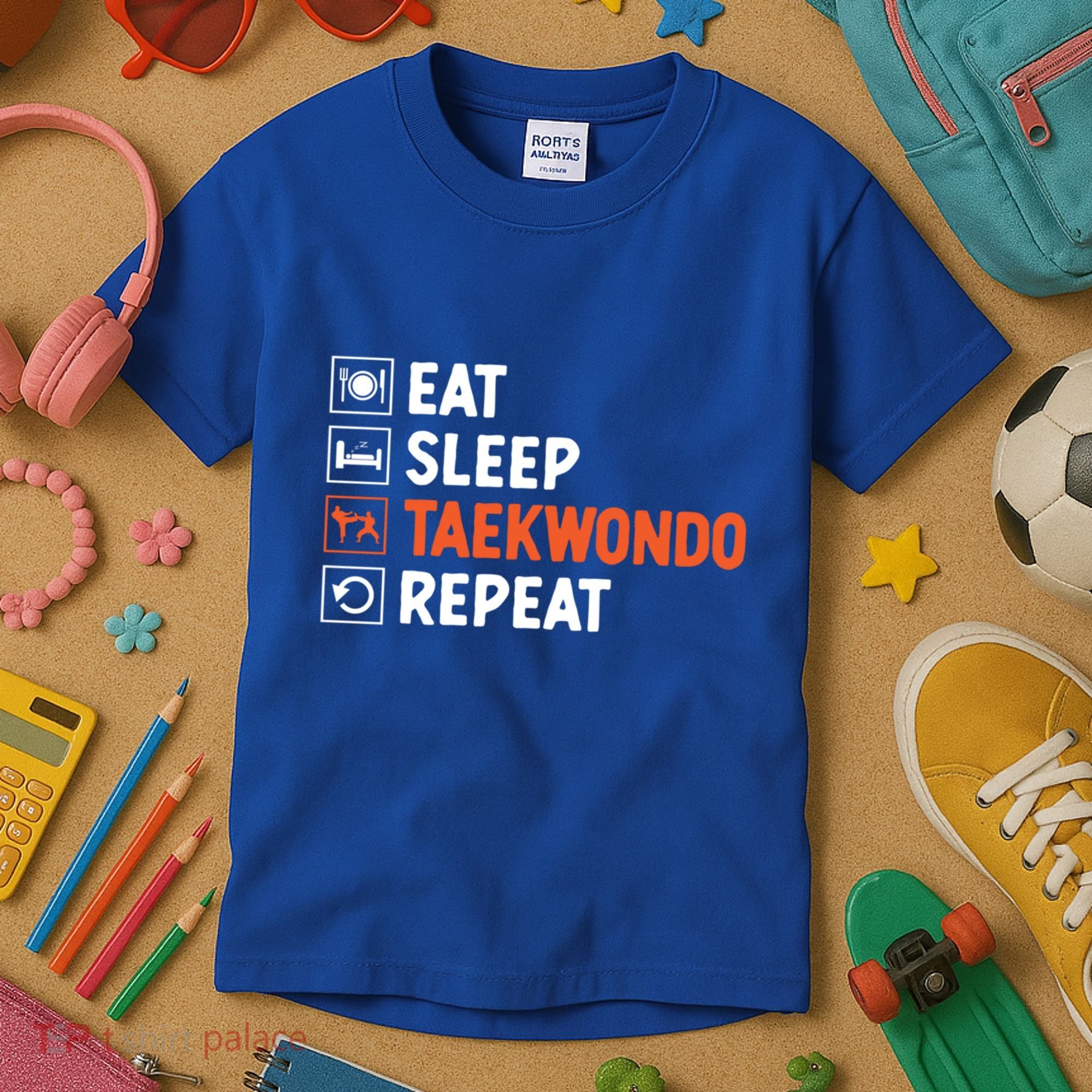 Eat Sleep Taekwondo Repeat Martial Arts Tkd Cool Gift Kids T-Shirt