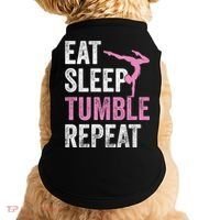 Eat Sleep Tumble Gymnast Outfit Funny Gymnastics Gift Doggie Tank thumb 0