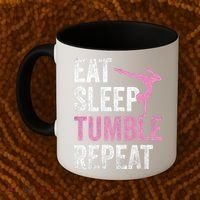 Eat Sleep Tumble Gymnast Outfit Funny Gymnastics Gift Coffee Mug thumb 2