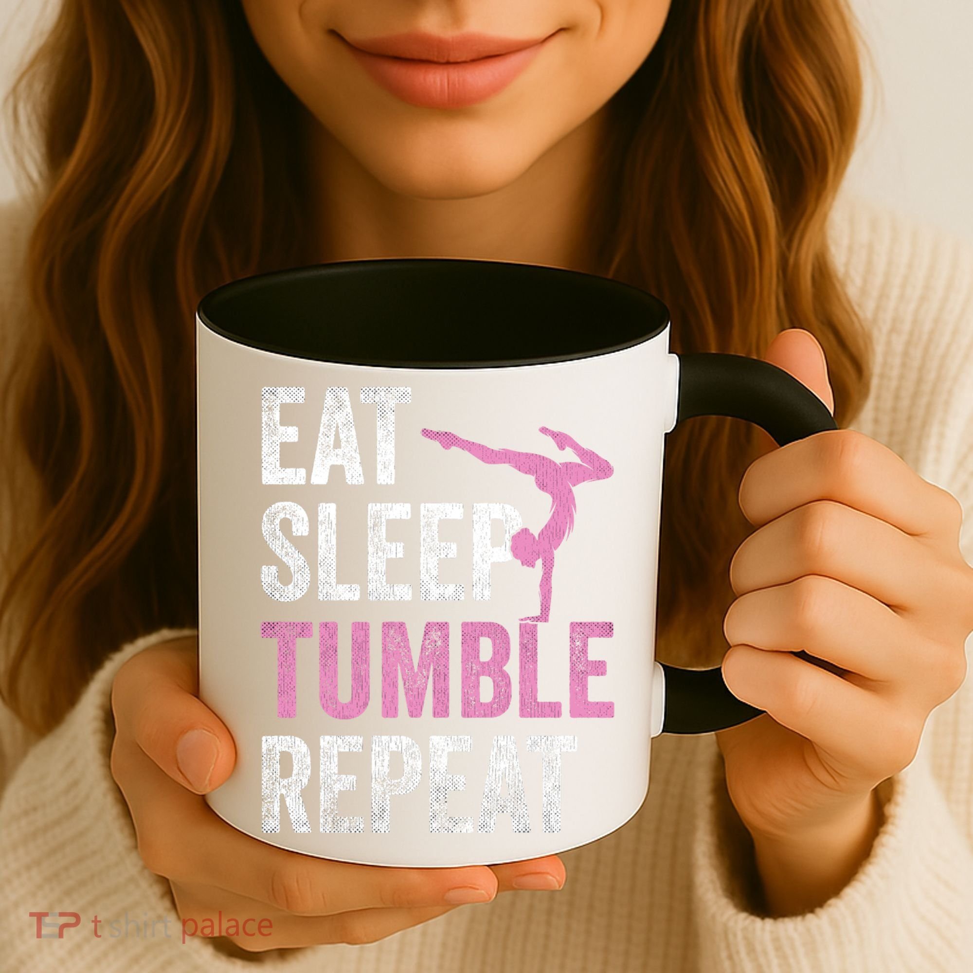 Eat Sleep Tumble Gymnast Outfit Funny Gymnastics Gift Coffee Mug