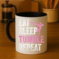 Eat Sleep Tumble Gymnast Outfit Funny Gymnastics Gift Coffee Mug thumb 4