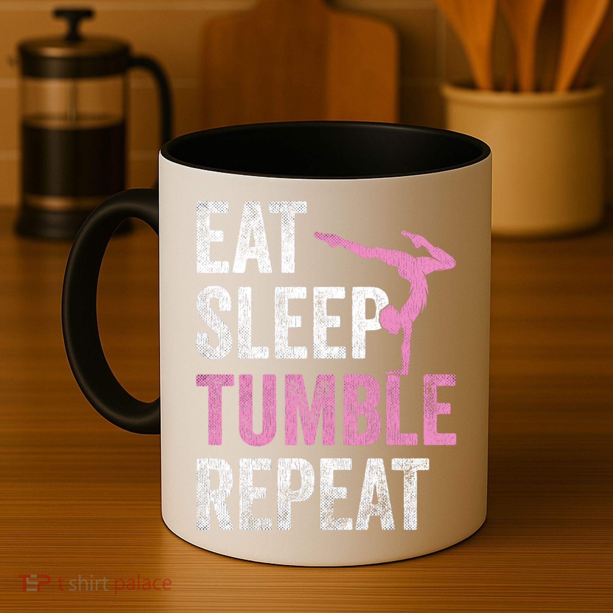 Eat Sleep Tumble Gymnast Outfit Funny Gymnastics Gift Coffee Mug