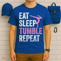 Eat Sleep Tumble Gymnast Outfit Funny Gymnastics Gift T-Shirt thumb 6