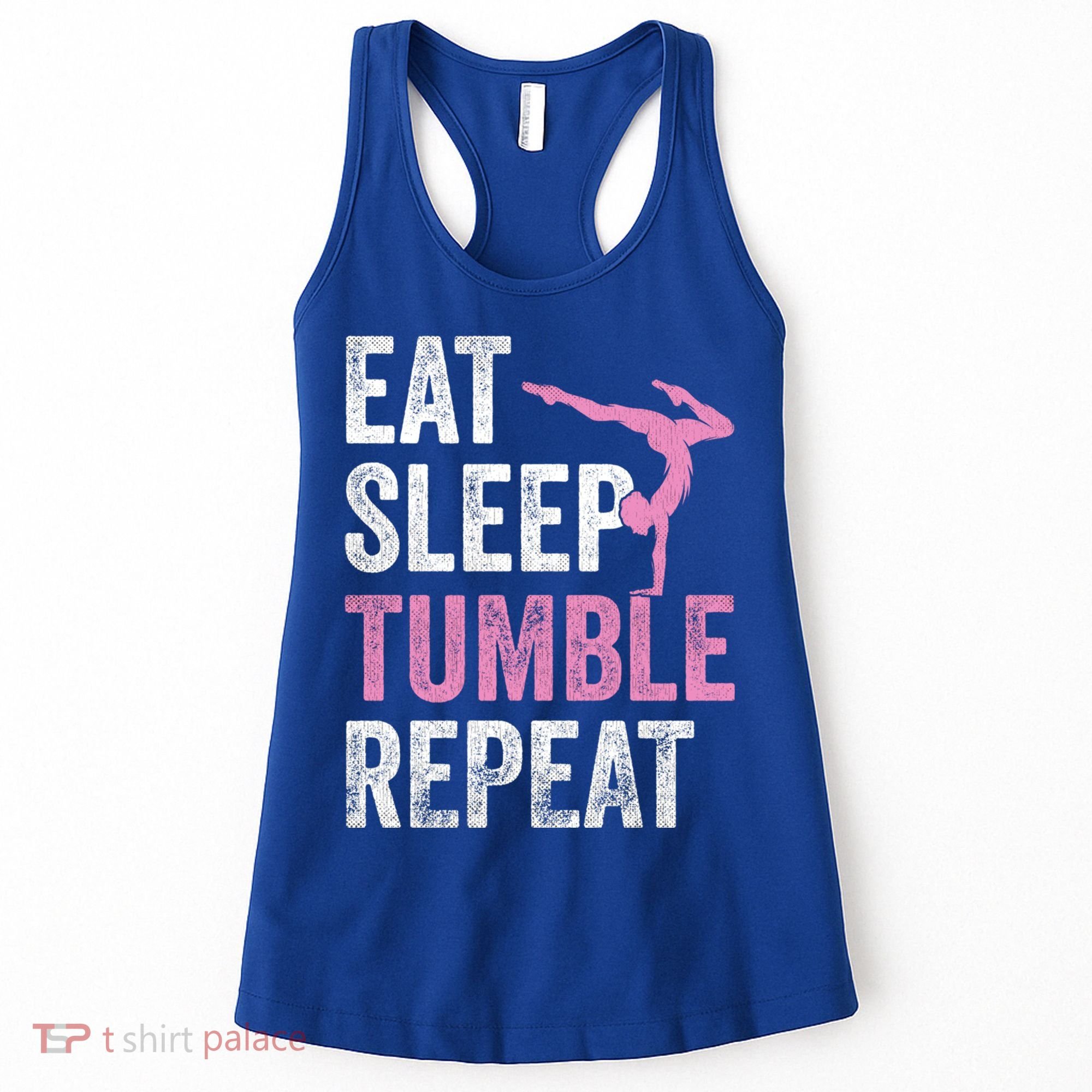 Eat Sleep Tumble Gymnast Outfit Funny Gymnastics Gift Women's Tank Top