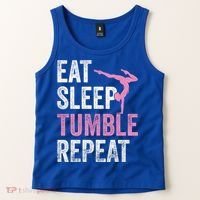 Eat Sleep Tumble Gymnast Outfit Funny Gymnastics Gift Tank Top thumb 2