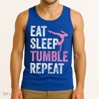 Eat Sleep Tumble Gymnast Outfit Funny Gymnastics Gift Tank Top thumb 3