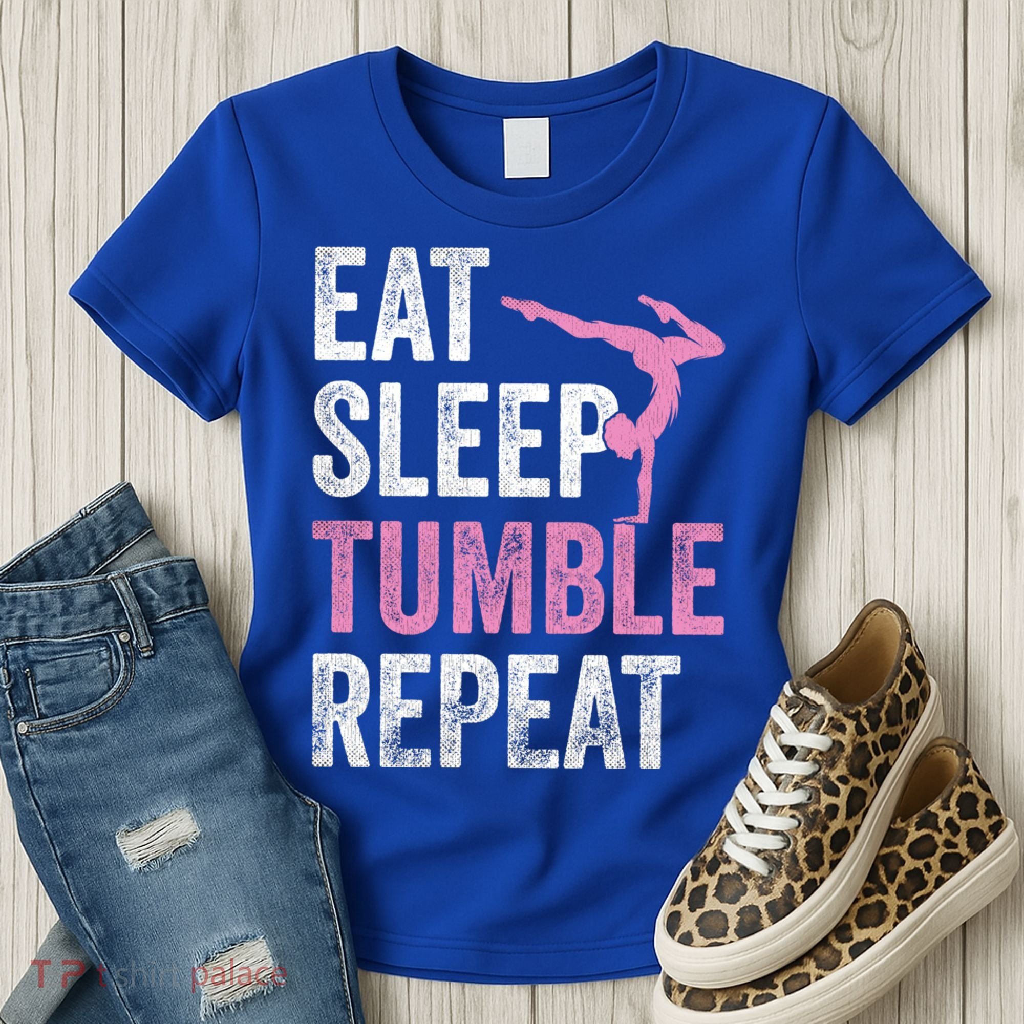 Eat Sleep Tumble Gymnast Outfit Funny Gymnastics Gift Women's T-Shirt