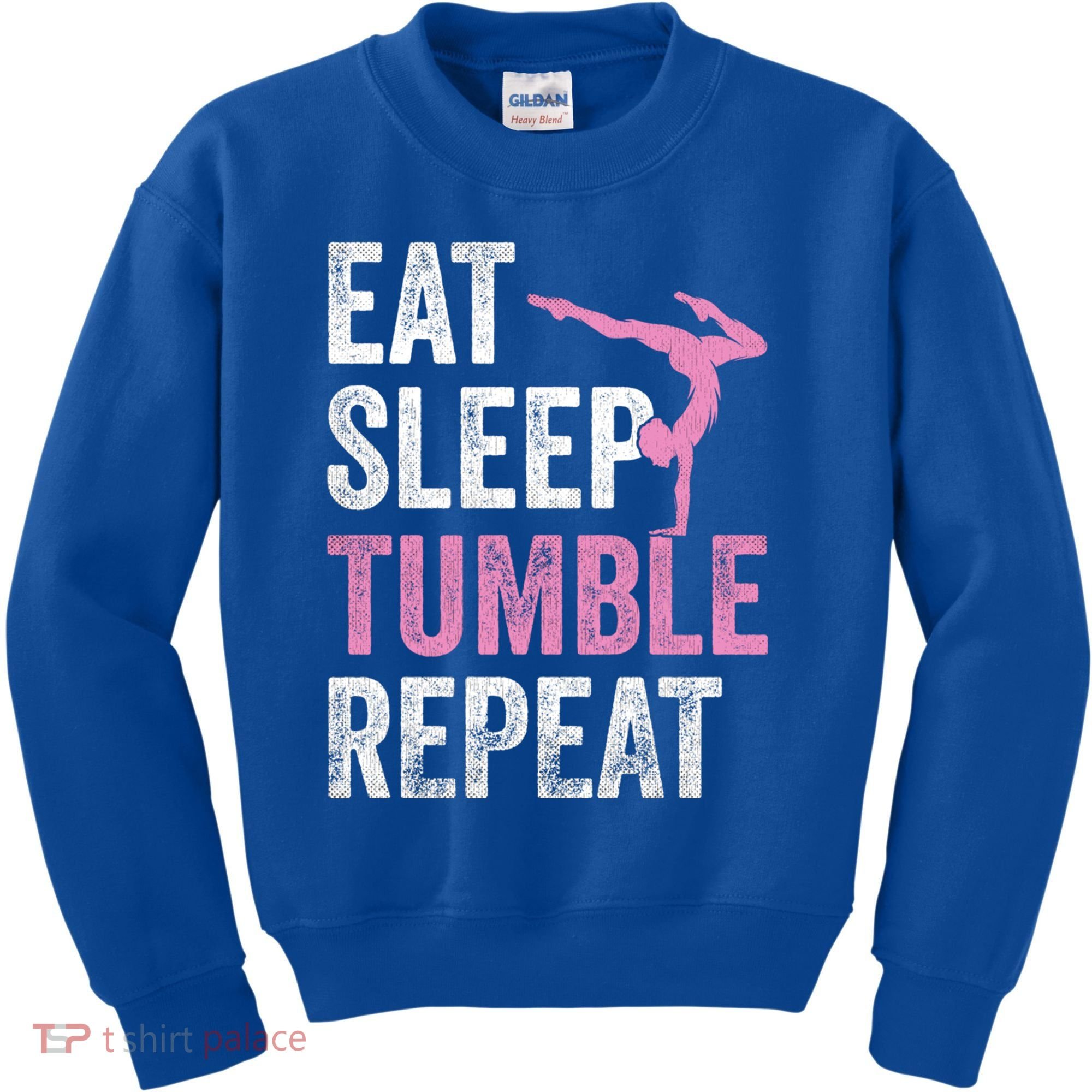 Eat Sleep Tumble Gymnast Outfit Funny Gymnastics Gift Kids Sweatshirt