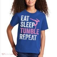 Eat Sleep Tumble Gymnast Outfit Funny Gymnastics Gift Kids T-Shirt thumb 2