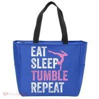 Eat Sleep Tumble Gymnast Outfit Funny Gymnastics Gift Tote Bag thumb 0