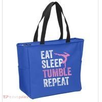 Eat Sleep Tumble Gymnast Outfit Funny Gymnastics Gift Tote Bag thumb 2