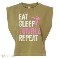 Eat Sleep Tumble Gymnast Outfit Funny Gymnastics Gift Garment-Dyed Women's Muscle Tee thumb 0