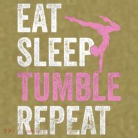 Eat Sleep Tumble Gymnast Outfit Funny Gymnastics Gift Garment-Dyed Women's Muscle Tee thumb 6