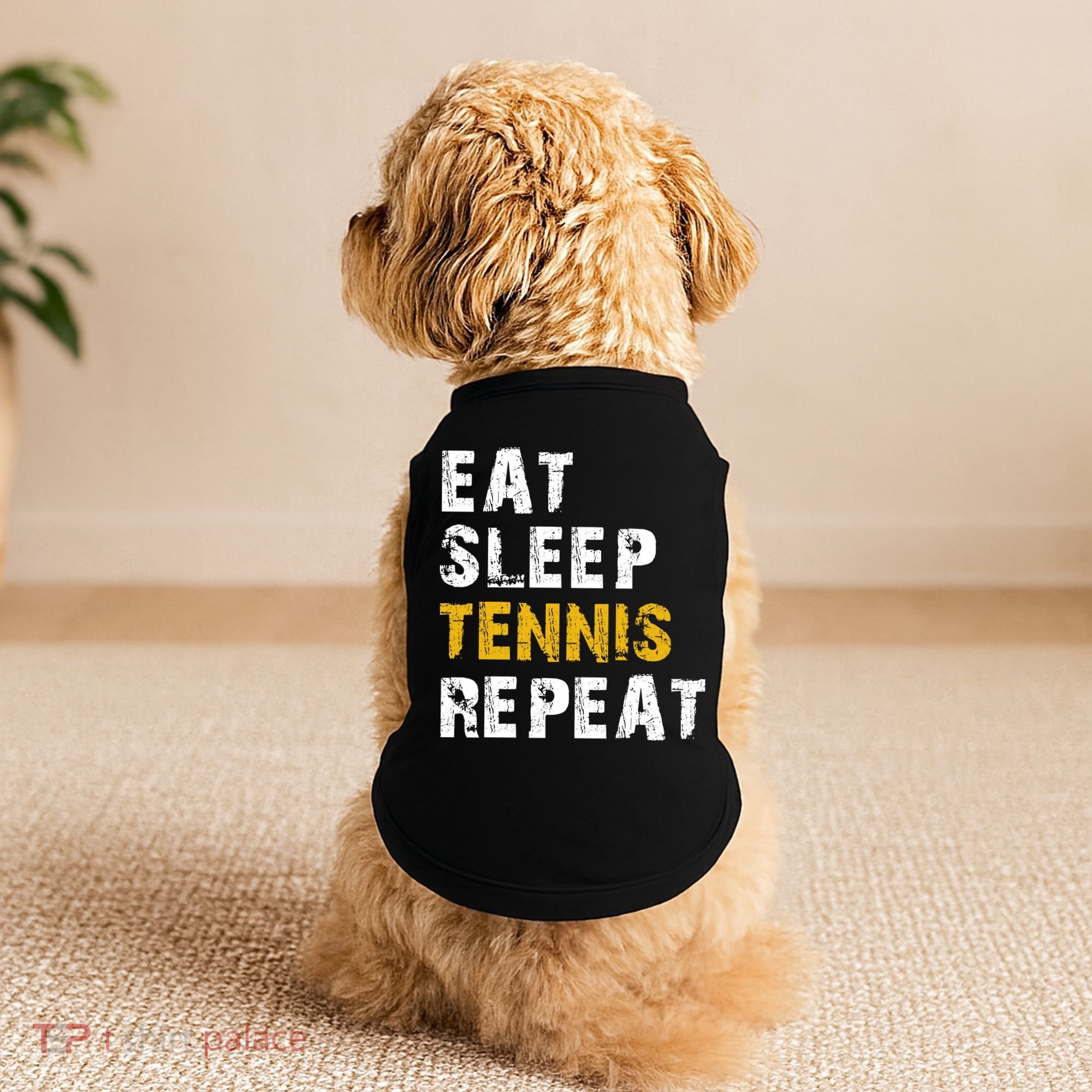 Eat Sleep Tennis Repeat Doggie Tank