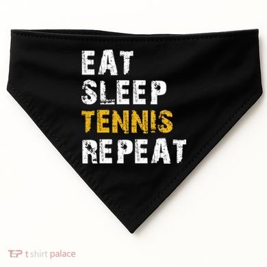Eat Sleep Tennis Repeat USA-Made Doggie Bandana