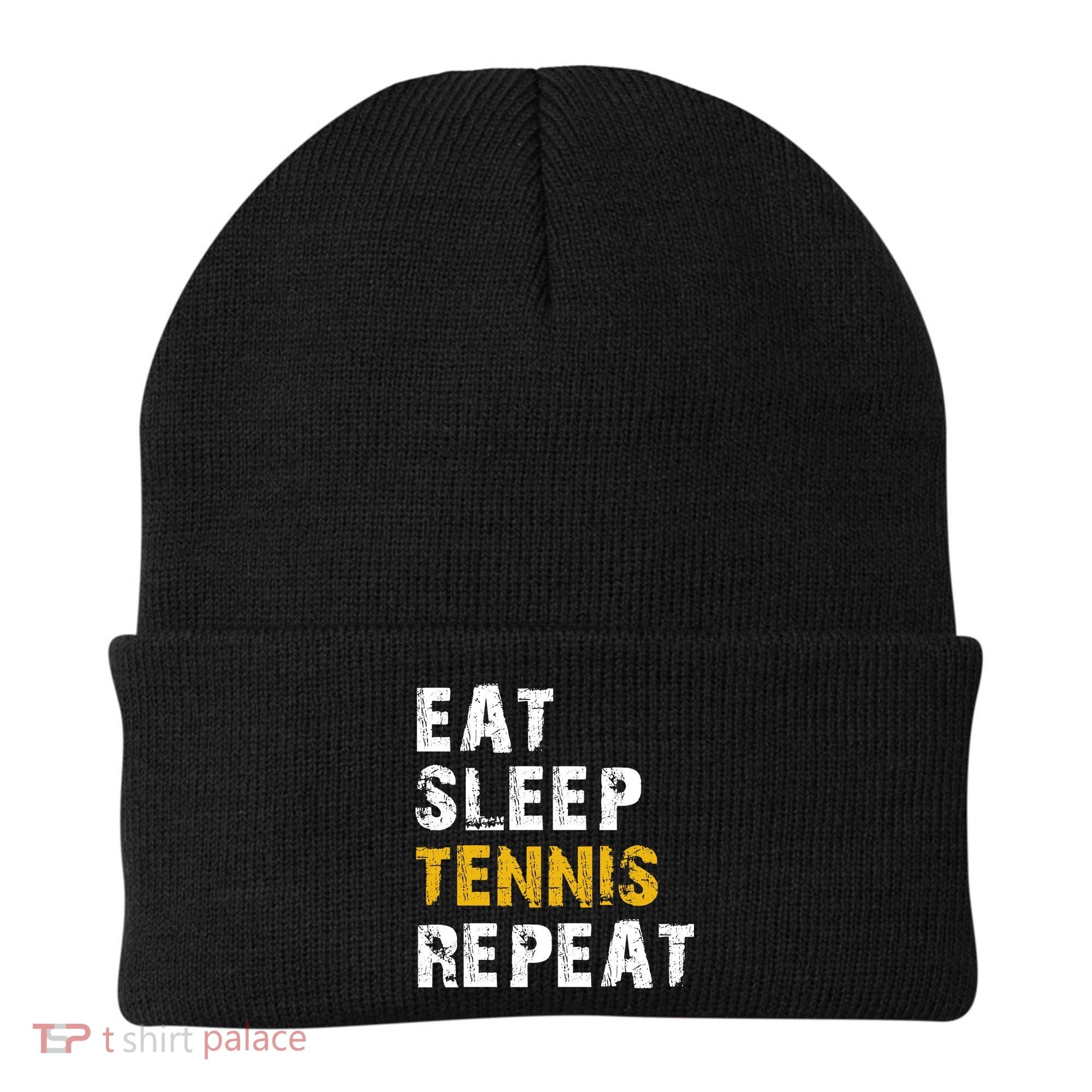 Eat Sleep Tennis Repeat Beanie