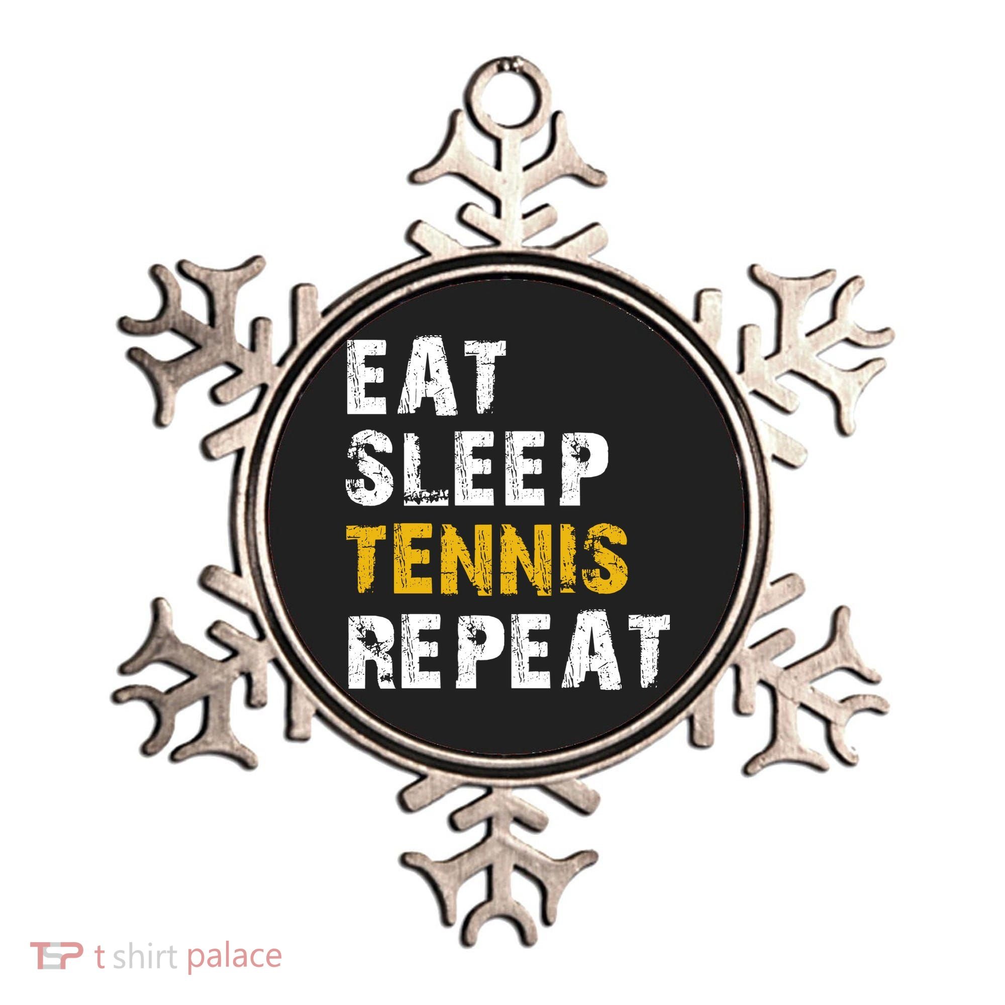 Eat Sleep Tennis Repeat Ornament