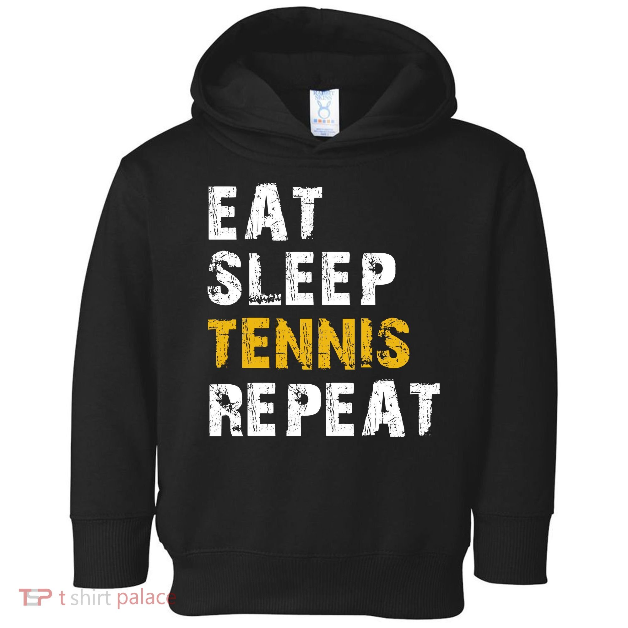 Eat Sleep Tennis Repeat Toddler Hoodie