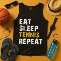 Eat Sleep Tennis Repeat Tank Top thumb 4