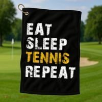 Eat Sleep Tennis Repeat Golf Towel thumb 1